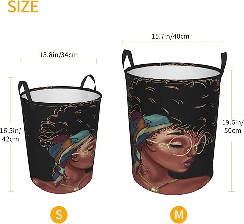 Miniatura 5 de Gbuzozie Cesta redonda para ropa sucia afroamericana, cesta de almacenamiento para juguetes, organizador de ropa, para el hogar, baño, dormitorio,