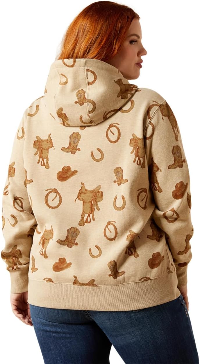 ARIAT womens Ariat Logo 2.0 Printed Hoodie - Image 7