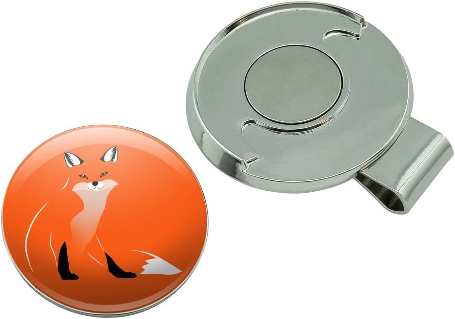 review GRAPHICS & MORE Stylish Red Foxy Fox Golf Hat Clip with Magnetic Ball Marker