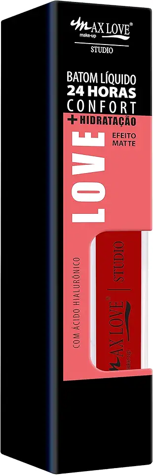 Batom Líquido Matte Max Love 24H Confort - Cor 754 Terracota, Não Transfere, Longa Duração, Maquiagem Custo-Benefício