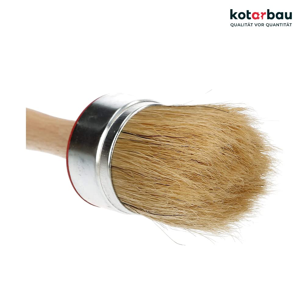 KOTARBAU® 10er Set Rundpinsel 50 mm Ringpinsel Lasurpinsel Lackierpinsel Malerpinsel Holzpinsel für Renovierungsarbeiten