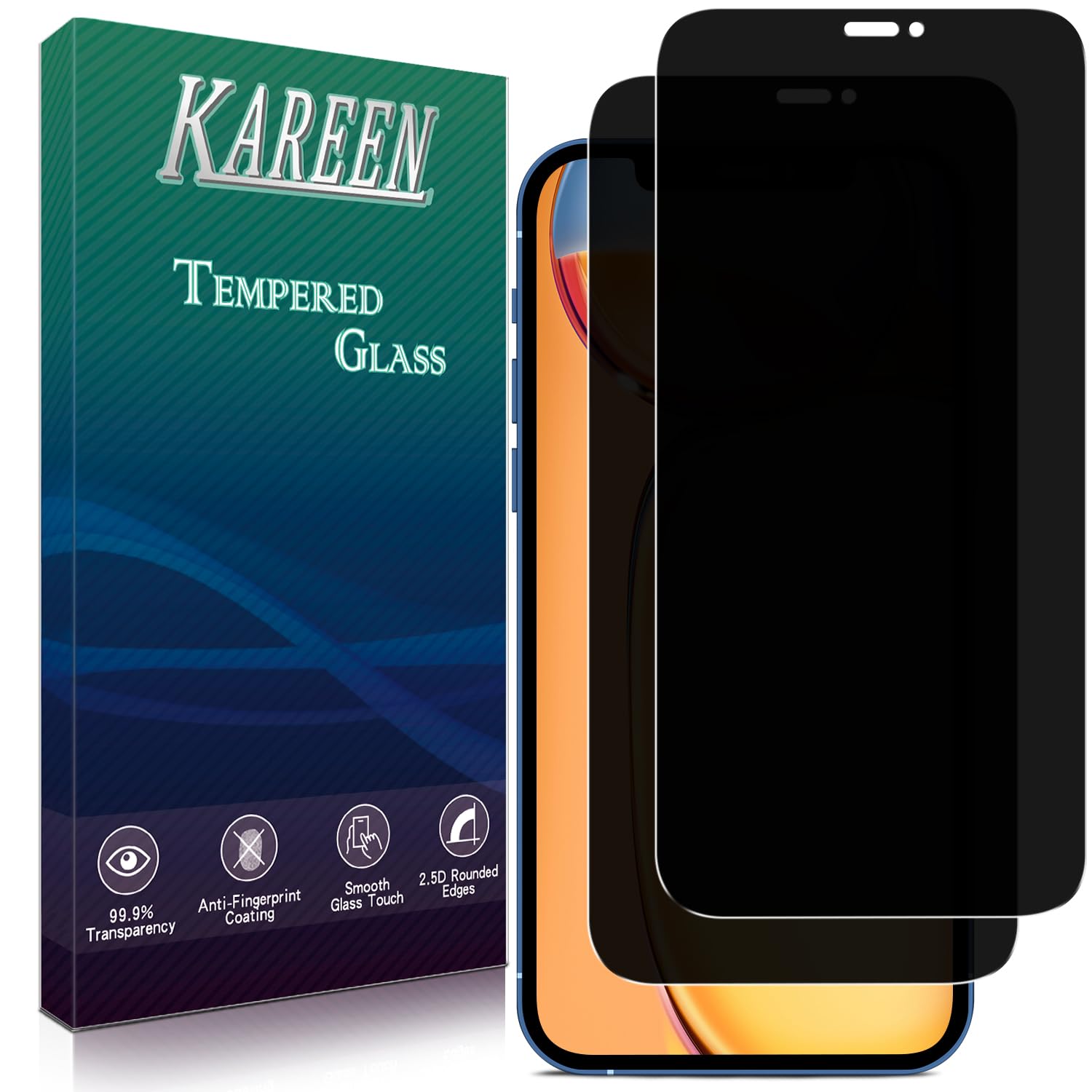 Karen　iPhone12 Amazon.com: KAREEN 2 Pack Privacy Screen Protector for iPhone 12