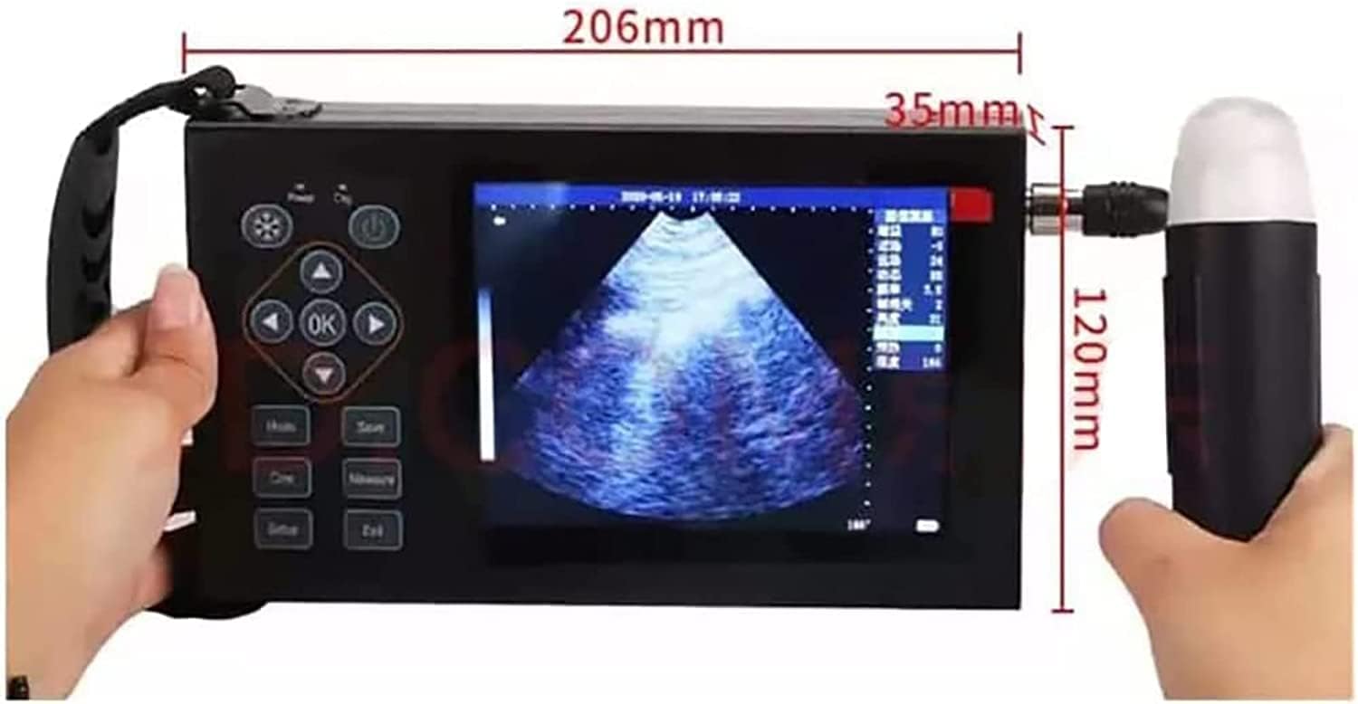 Scanner veterinario portatile ad ultrasuoni | Sonda da 3,5 MHz per pecore maiali e capre | Attrezzatura diagnostica professionale per bestiame B-Scan portatile