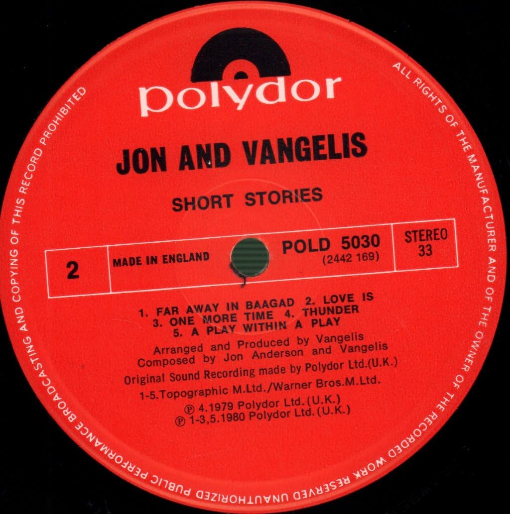 SHORT [POLD5030] 1980 JON AND VANGELIS
