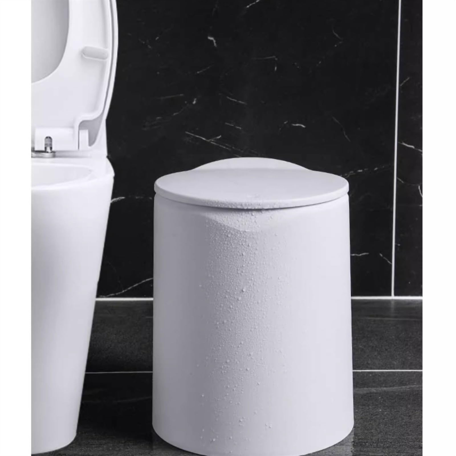 Papelera Papelera for el hogar, sala de estar, baño creativo, baño con tapa, cesta de papel, dormitorio con tapa, estilo nórdico Papelera De Cocina(C,L)