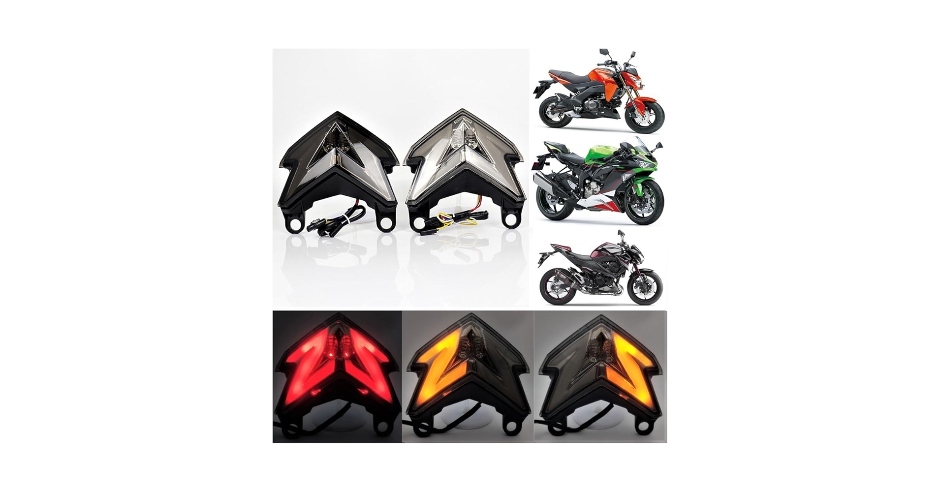 まるれ Amazon.com: ZX-6R Motorcycle Tail Light, LED Turn Signal