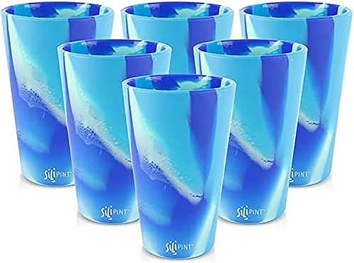 Silipint Vaso de pinta de cerveza de silicona Irrompible, reutilizable y durable Vasos de silicona irrompibles de 450 ml  16 onzas para fiestas,