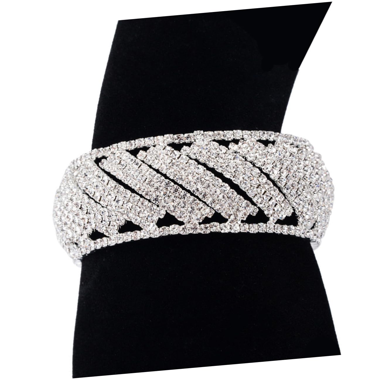 Yardenfun pulsera de diamantes de imitación pulsera de circón de boda pulsera de novia de boda pulsera hermosa Brazalete de novia Brazalete de diseño pulsera brillante Pulsera de moda