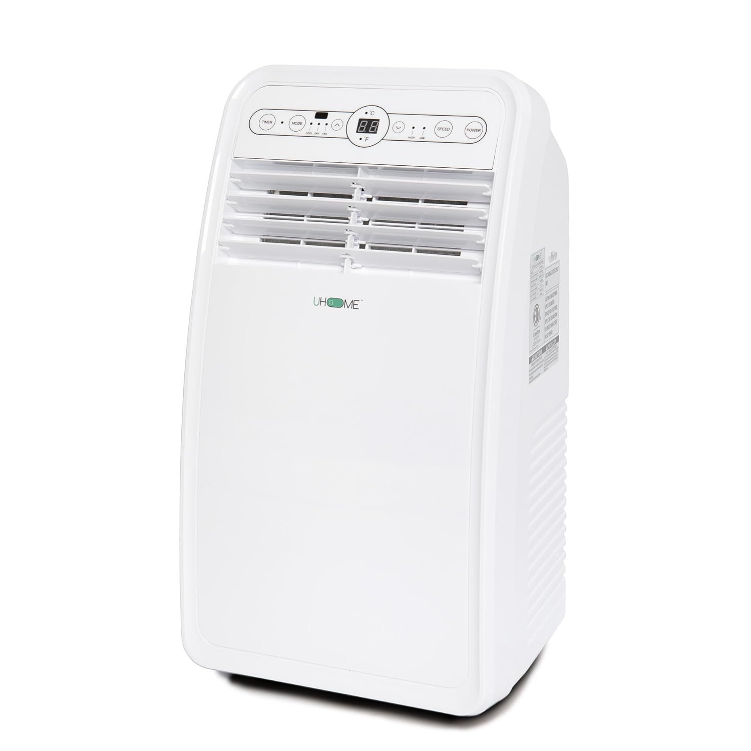 Uhome 8000 BTU Portable Air Conditioner with Cooling Dehumidifier Fan Remote Control and Window Mount Kit Included White