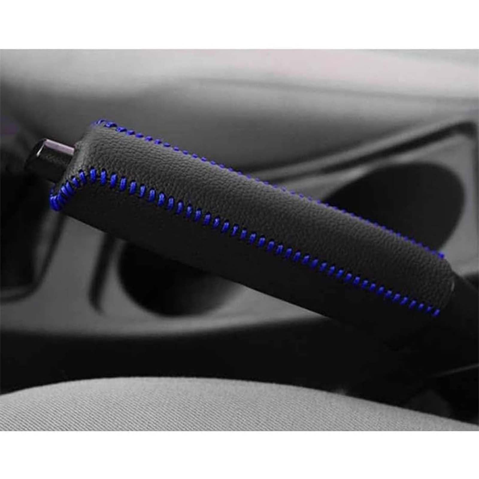 CBSRGGVYH Leather Handbrake Cover for Benz W210 W211 W212 W213 w124 2010-2024, Stitched Parking Brake Sleeve, Anti-Slip Grip Protector, Interior Decoration Accessory,A