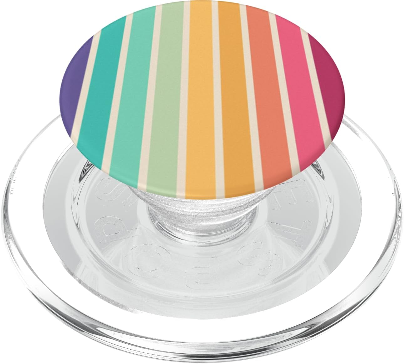 Vintage Rainbow Stripe Design Pattern PopSockets PopGrip for MagSafe