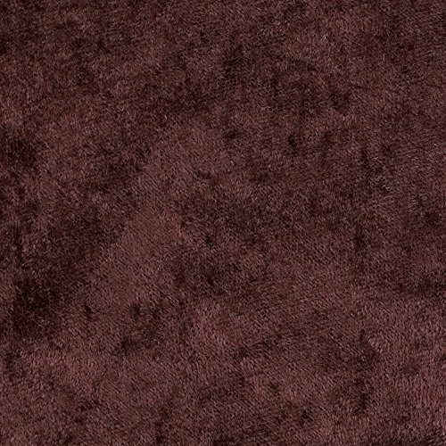 Crushed Panne Velour Brown Fabric By The Yard by Fabric Merchants