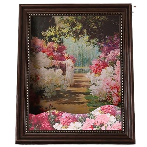 Ghbunuz 4Dアート キャットベッド/キャットハウス クリエイティブな油絵キャットベッド 猫の爪とぎボード フォトフレーム 3D効果 取り外し可能なブラウンフレームとコンパクトデザイン 44*35*52cm キャットベッド/キャットハウス ペット用品