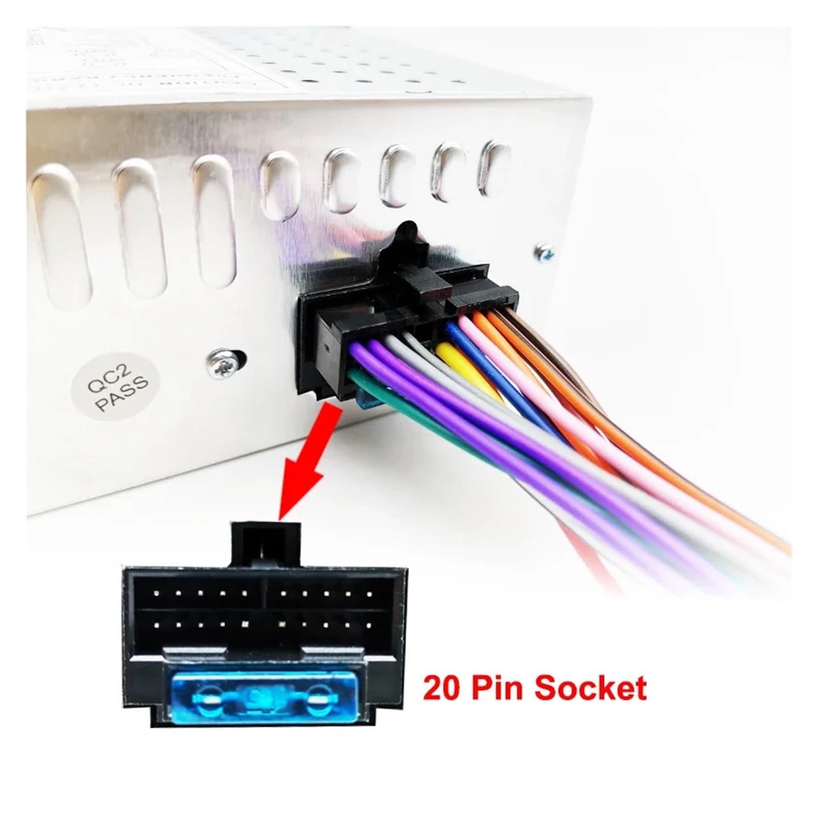 10 pezzi adattatore for cablaggio da 20 pin a ISO connettore a spina da 20 pin cavo universale compatibile con autoradio aftermarket