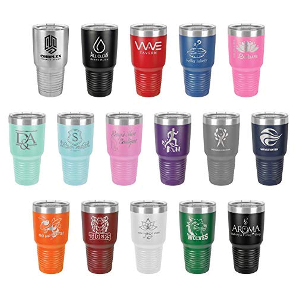 Amazon.com | EVERY MOMENT MATTERS Black 30 oz Tumbler With Straw and Slide  Top Lid | Stainless Steel Travel Mug | Compare To Yeti Rambler: Tumblers &  Water Glasses