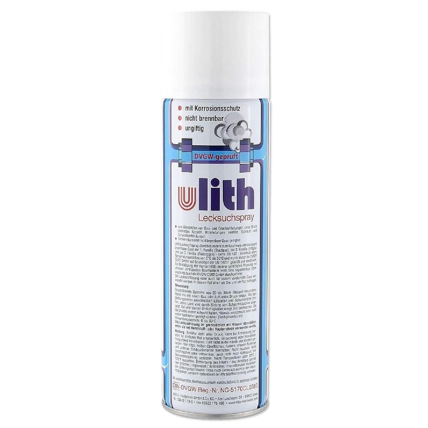 ARLI Set: 12x Ulith Lecksuchspray 400ml – Leckfinder-Spray für Gas- und Druckluftleitungen, Korrosionsschutz, biologisch abbaubar - 12 Stück/Dosen