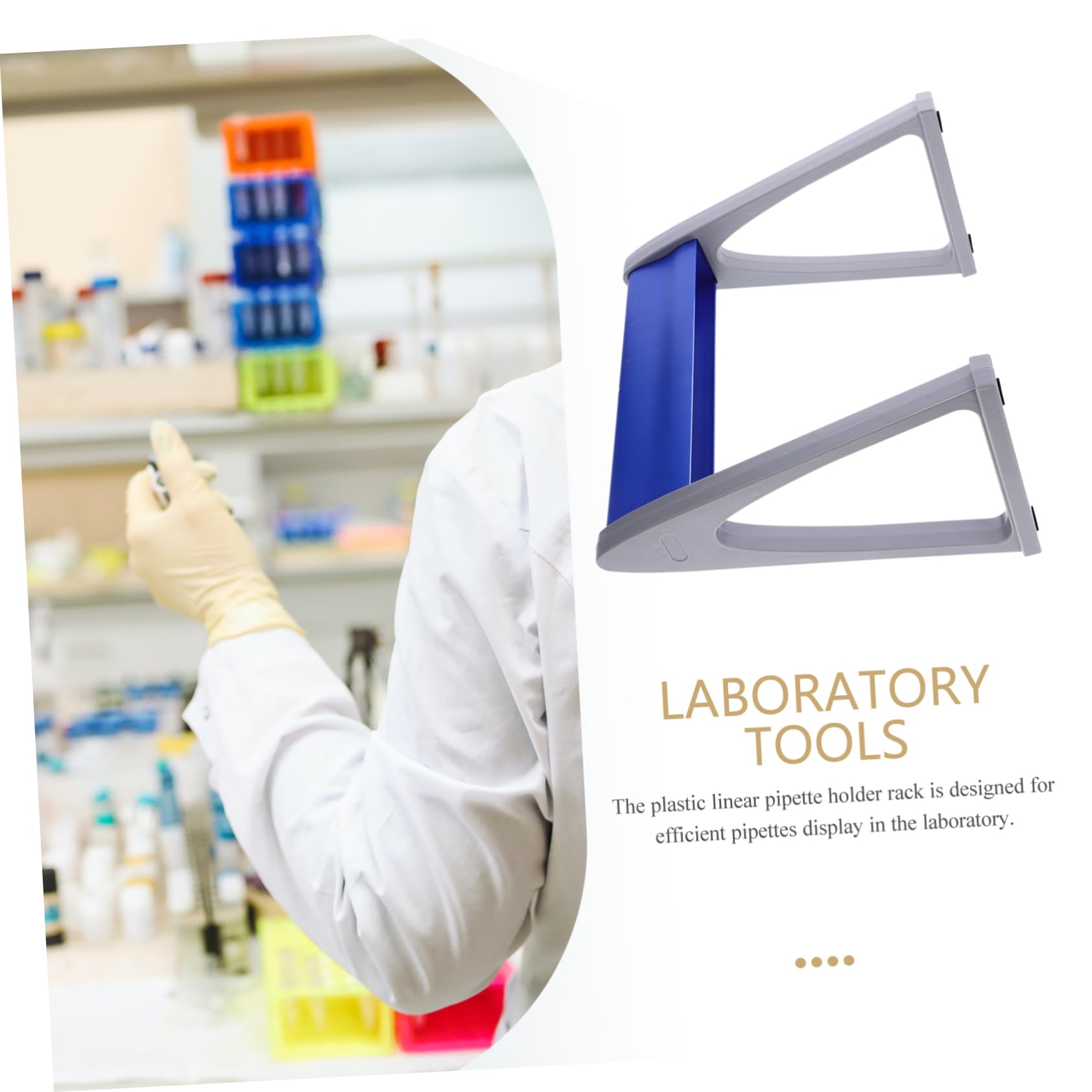 NAMOARLY Portable Linear Pipette Rack Laboratory Equipment Sturdy Plastic Holder for Multiple Pipettes