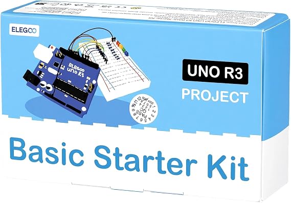 ELEGOO UNO Project Basic Starter Kit with Tutorial and UNO R3 Board Compatible with Arduino IDE for Beginner | with Tutorial and UNO R3 Board for Beginners