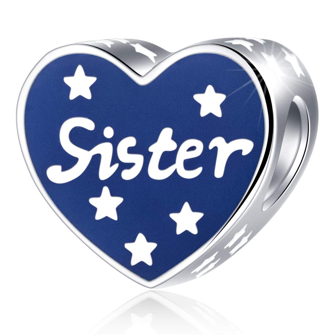 GEMDAZZ 925 Sterling Silver Mothers Day Theme Charms - Navy Mom Sister Mother Baby Owl Charms fit European