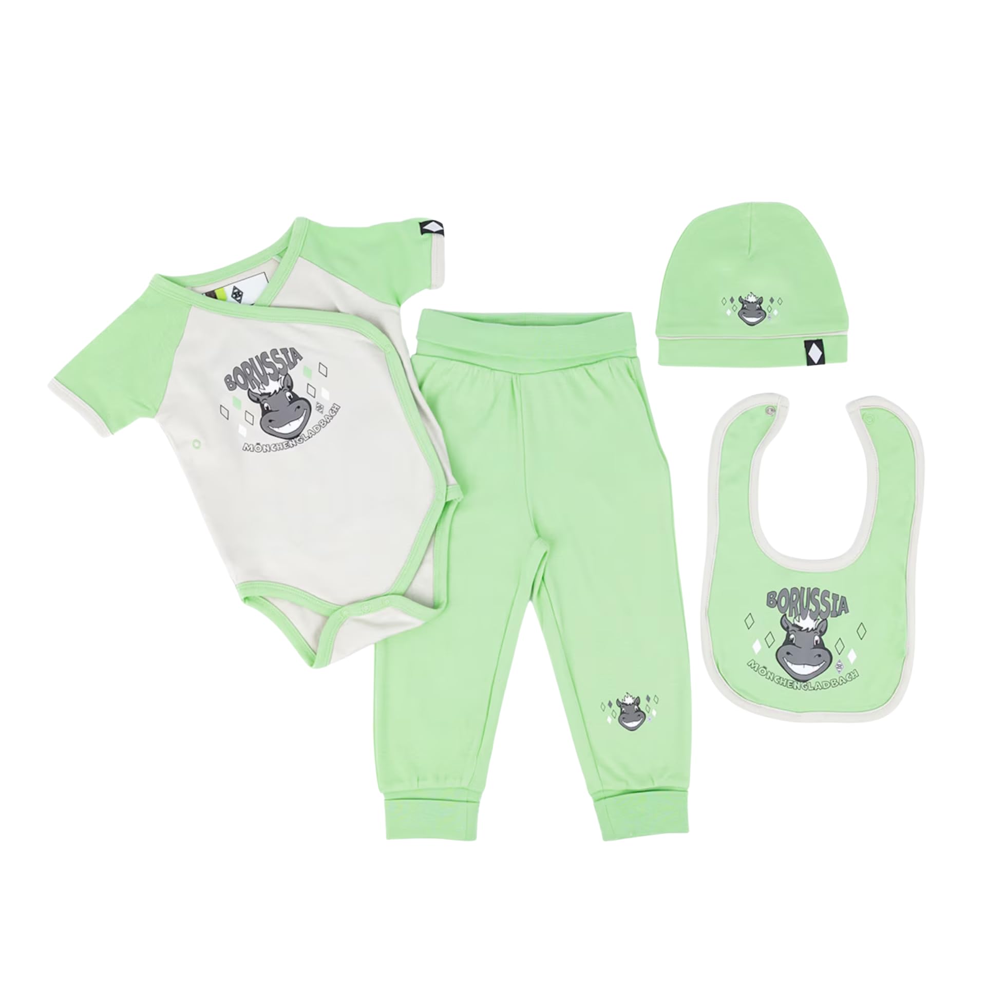 Borussia Mönchengladbach Baby Geschenkset „Jünter“ | Offizieller Fanartikel Fohlenshop | Gladbach Baby Set