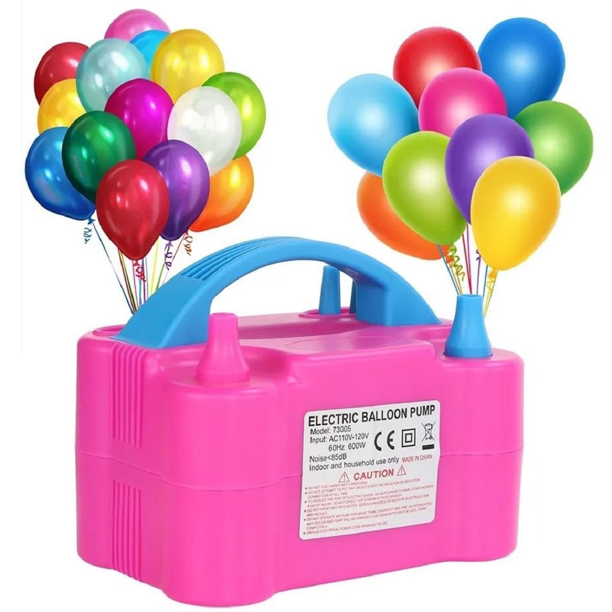 UJIE 600W Dual Nozzle Electric Air Balloon Pump Machine- Balloon Pump, Balloon Blower Machine Ideal For Party And Decorations, Time-Saving Balloon Machine Inflator, Pink-image-22