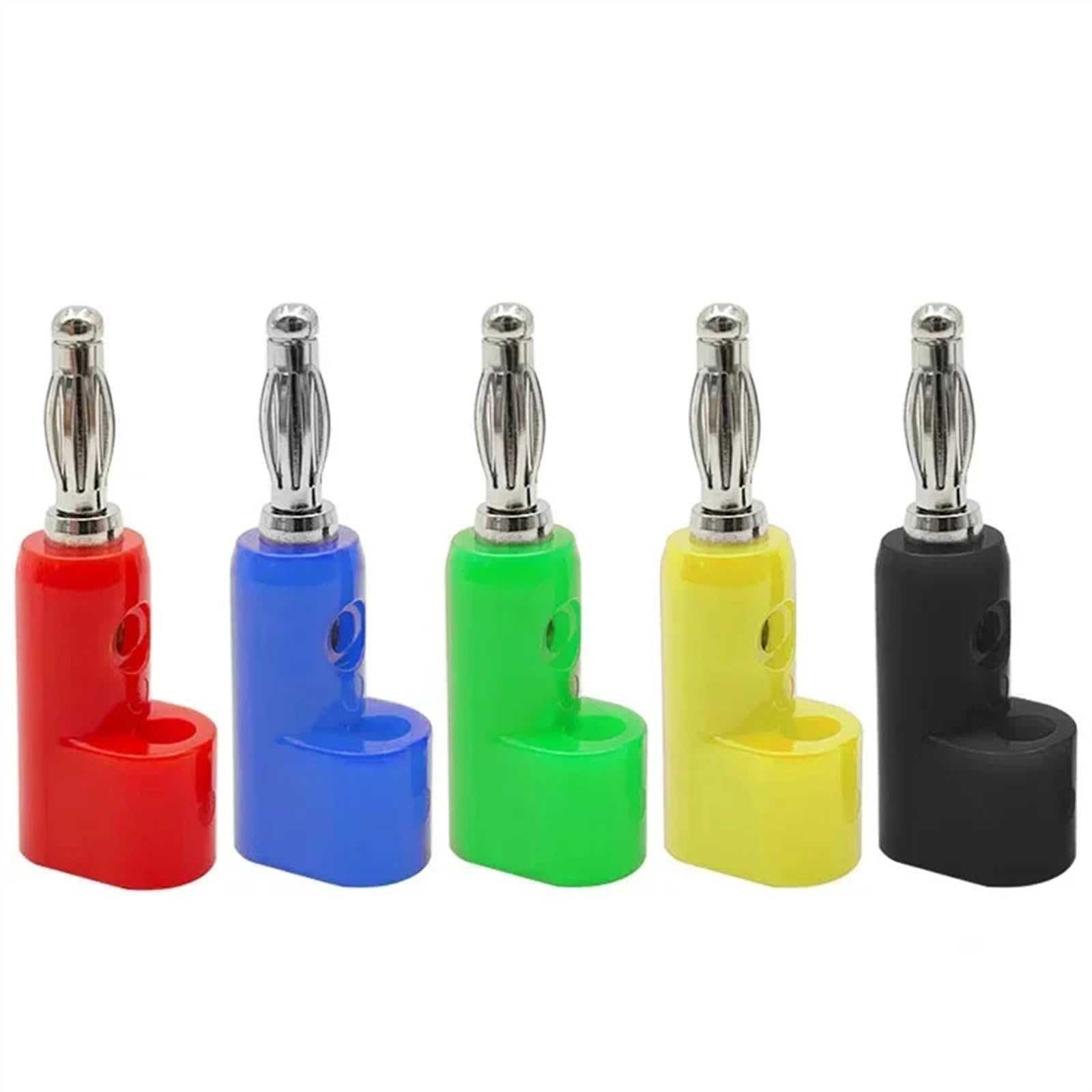 Fiche Banane empilable 4MM, connecteur électrique à souder en cuivre nickelé, 40 pièces/lot (Color : 20 Red 20 Black)