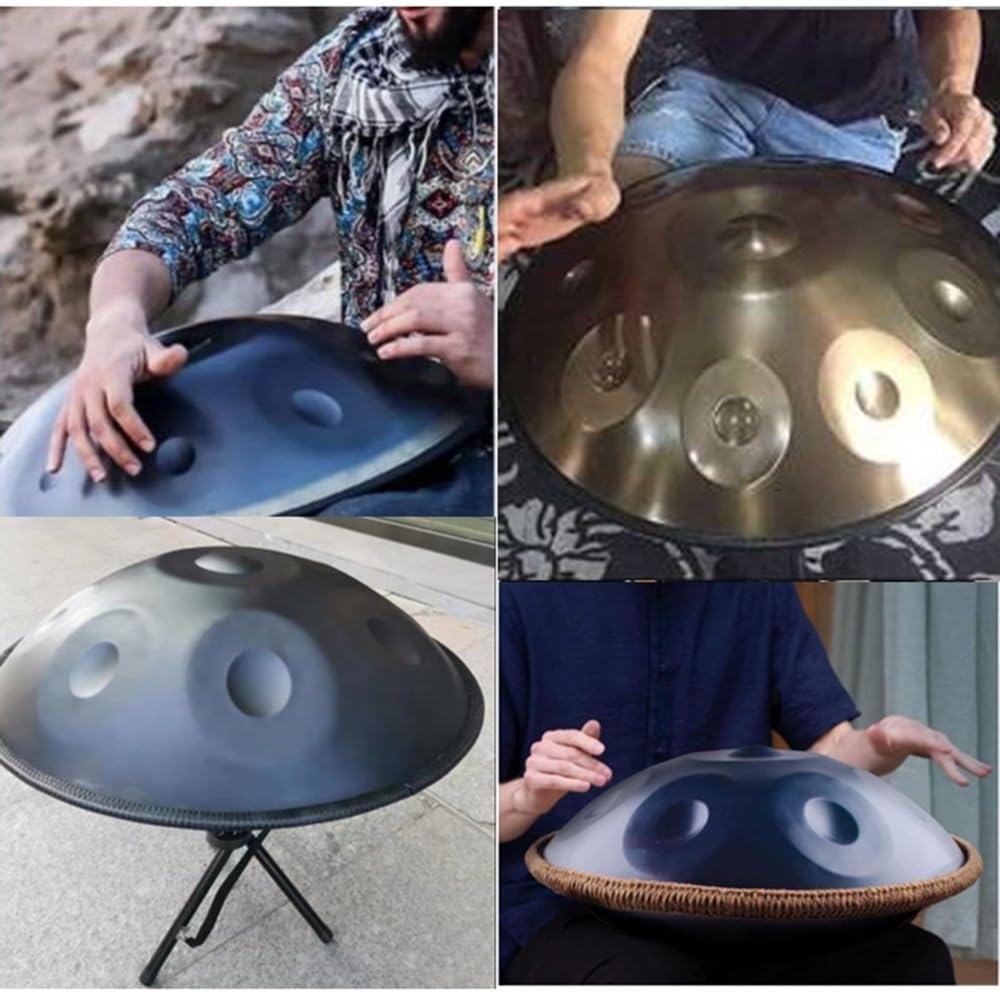 Instruments De Percussion Handpan En Acier, Tambour À Main Kurde En D De 22 Pouces, Instruments De Musique À Percussion Ensemble De Tambour À Main 9/10/12 Notes