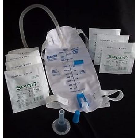 Amazon Com Complete Kit Urinary Incontinence One Week 7 Condom Catheters External Self Seal 25mm Small Premium Leg Bag 1000ml Tubing Straps Fast And Easy Draining Health Personal Care