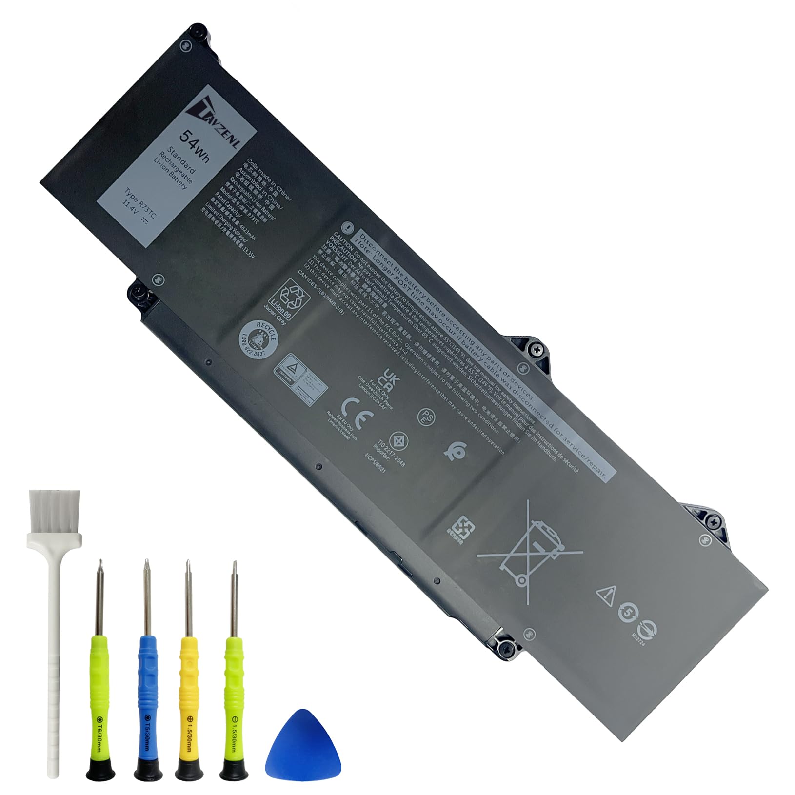 Amazon.com: TAVZENL R73TC 54Wh Battery Replacement for Dell
