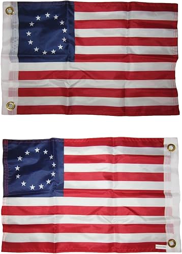 Deluxe 12x18 Betsy Ross 2ply Double Sided 12"x18" Flag Grommets by Lumaglow