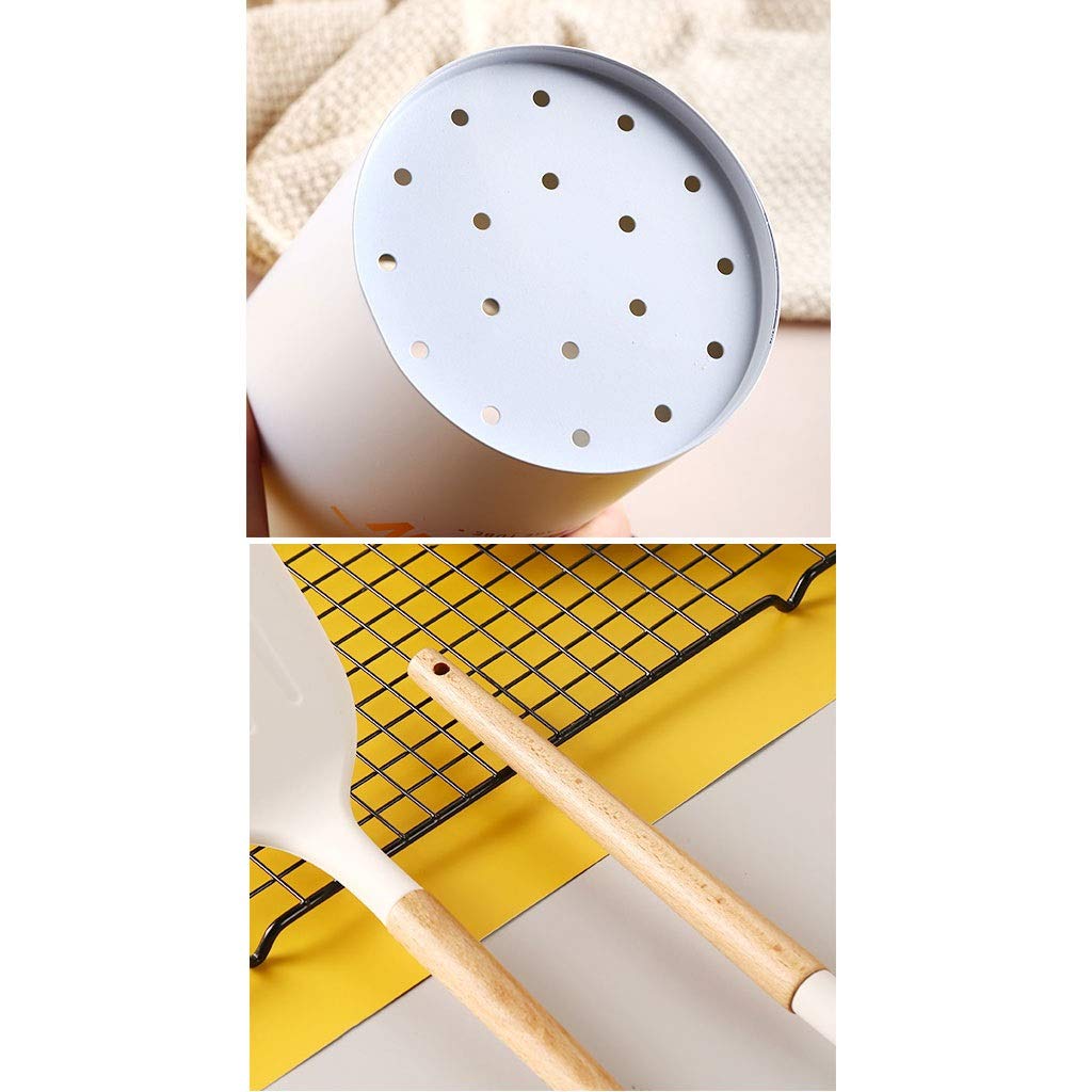 Spachtel für die Küche Pfannenwender Silikon Kochen Küchenutensilien Set 11pcs, Küchenhelfer Set Hitzebeständige Holzgriffe Werkzeug Kochen School of Wok Wok Spatel