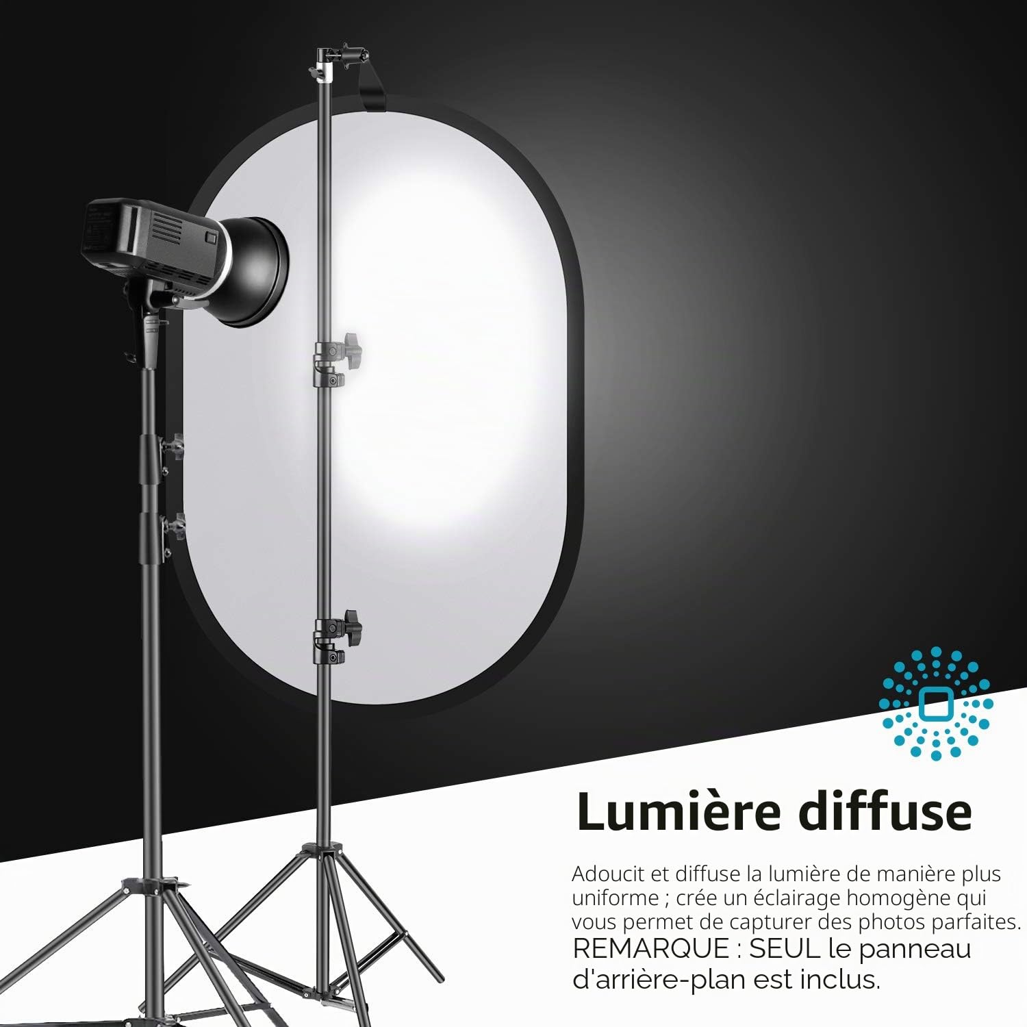 NEEWER Panneau Diffuseur de Lumière pour Photographie, 60x90cm Tissu Diffuseur Blanc Doux avec Sac de Transport, Modificateur de Lumière Pop-Out Pliable pour Produit, Prise de Vue Vidéo