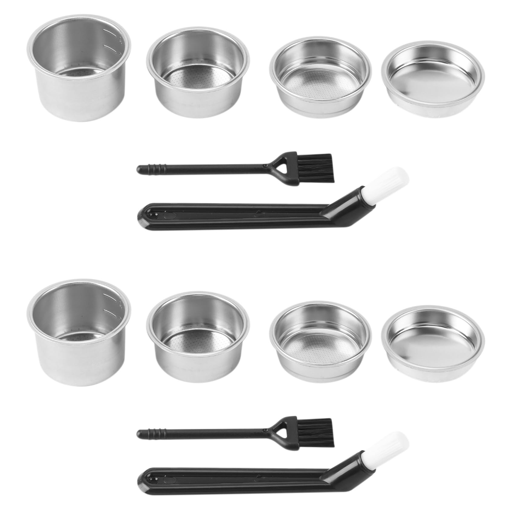 Hndhbfgrt 2 Set 51mm Filter Basket 1/2/4 Cup for Espresso Bottomless Portafilter,Compatible with, 51mm