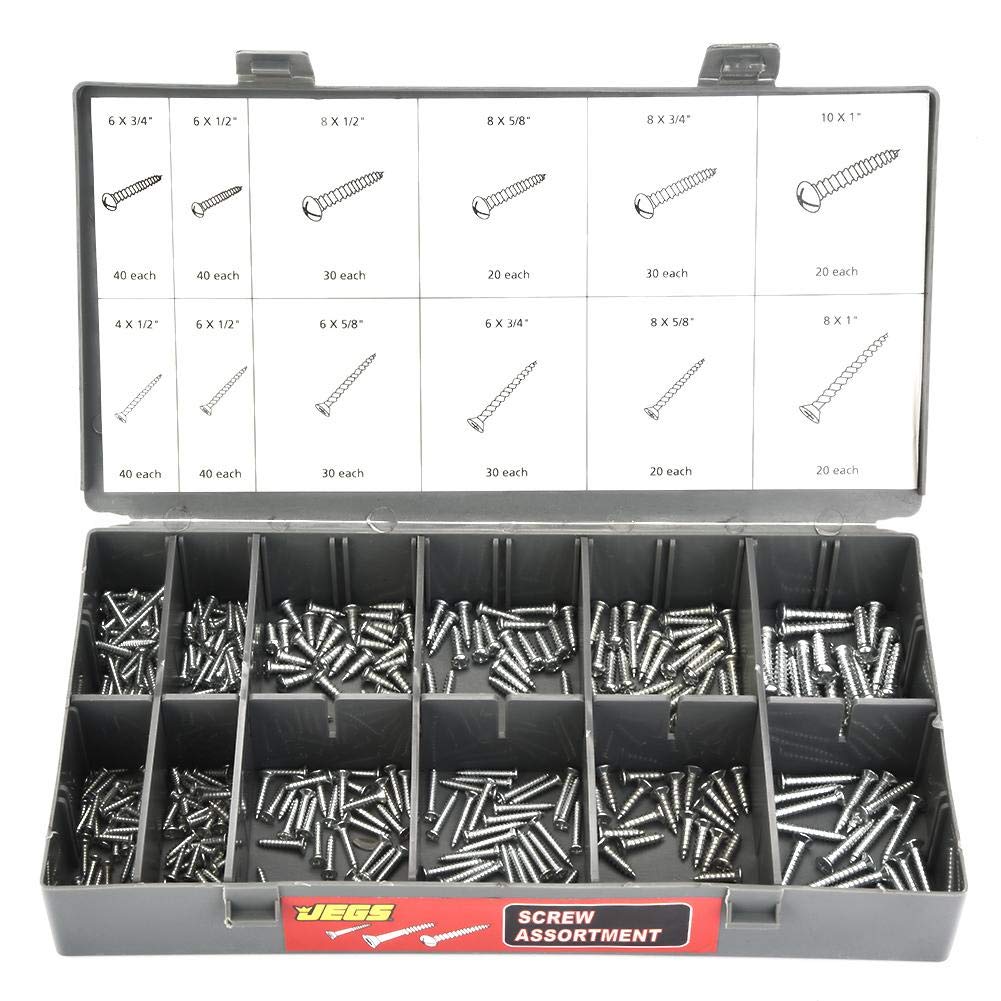 Cocoarm Kit de 1200 Tornillos de Máquina y Tuercas Hexagonales, Organizador de Marco de Metal con 4 Estuches Extraíbles, Compartimentos Ajustables para Reparación Doméstica, Taller, Uso Industrial