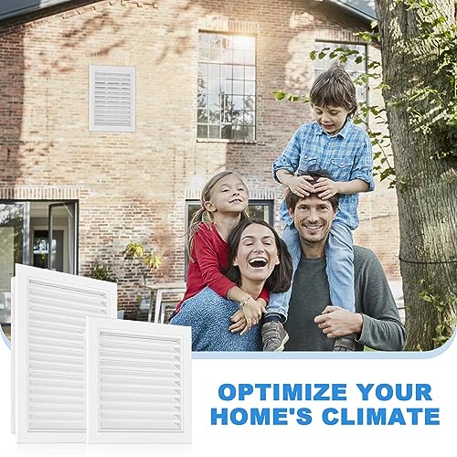 Zepoty 2-Pack 10" x 10" Premium Aluminum Gable Vents with Screen, Paintable Design -Ideal for Attic and Shed Ventilation, Vent Opening: 8"x8" by Zepoty - Image 7