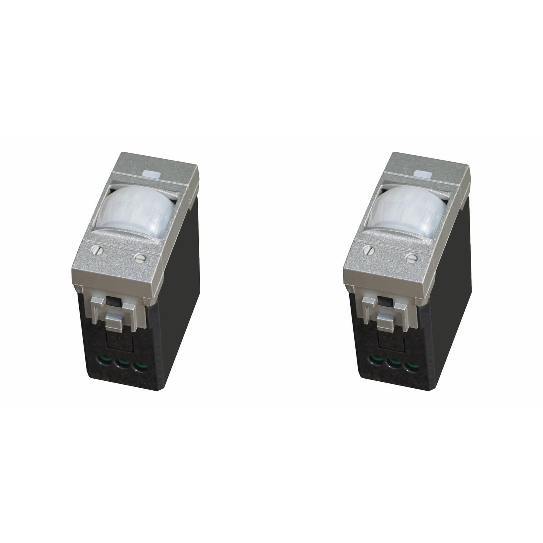 2 Pezzi Sensore di Movimento PIR, Compatibile Con BTicino Living Tech, Colore Grigio, da Incasso Per Serie Civile, 1 Modulo, Time Lux Regolabile, Angolo Rilevamento 120°