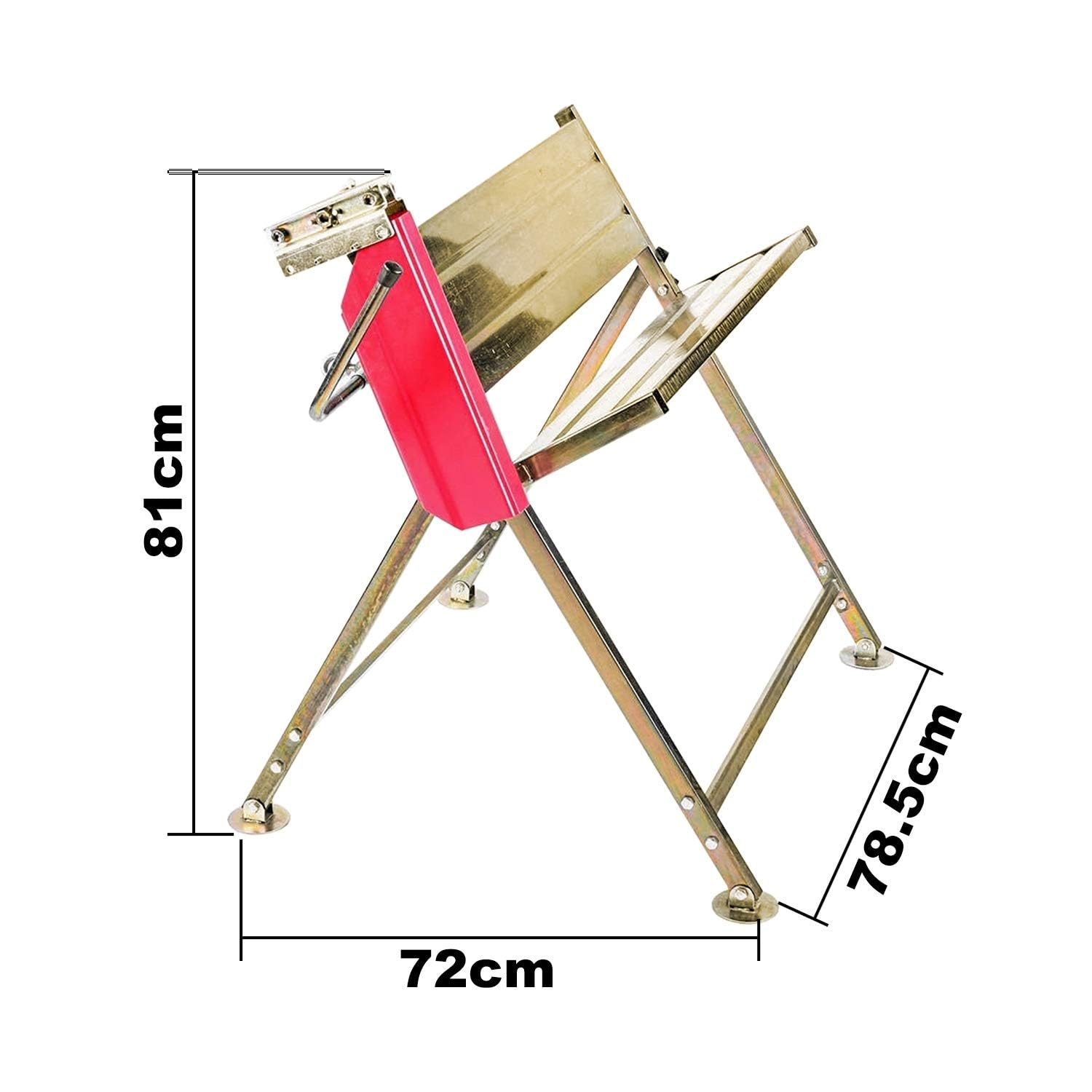 Jopassy Chevalet de scie avec support pour tronçonneuse - Chevalet pour tronçonneuse jusqu'à 150 kg, Sciage précis de bois de chauffage, pliable et peu encombrant, 81x72x78,5 cm