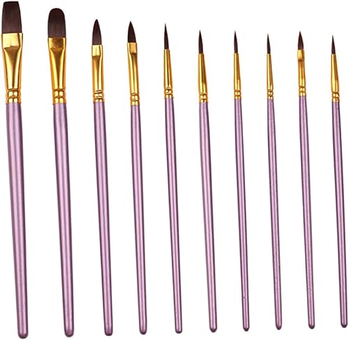 NUOBESTY Pincel de aceite de acuarela pinceles de detalles finos multi- pincel de pintura de acuarela, pinceles de pintura de artista, pinceles de