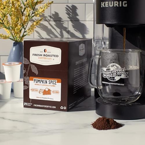 Fresh Roasted Coffee, Pumpkin Spice, Flavored Coffee Pods, K-Cup Compatible, 24 Count #TOP2