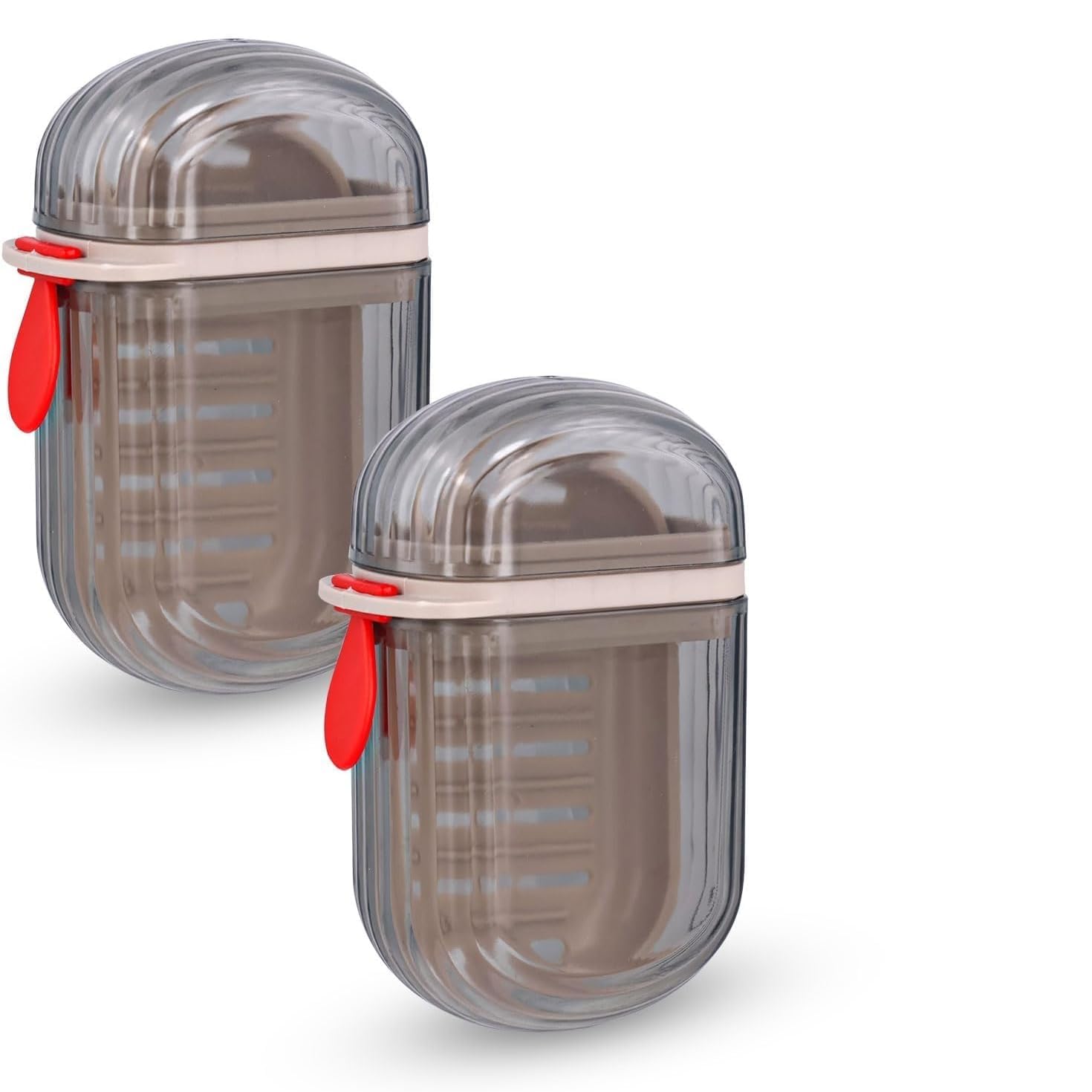 KitchVanta(Pack of 2) Travel Soap Box Case – Waterproof, Leakproof Portable Soap Dish Container with Draining Tray – Perfect for Gym, Camping, Hiking & Travel Accessories – Transparent & Durable-image-23