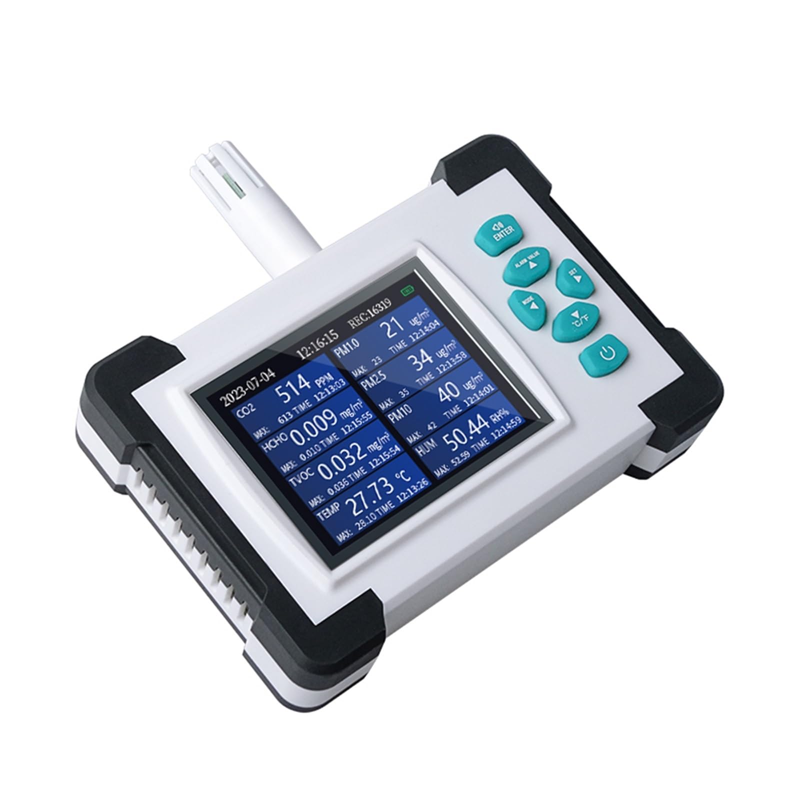 TC-700PRO Detector de Calidad del Aire Monitor de contaminación del Aire con múltiples sensores CO2, PM1.0, PM2.5, PM10 Temperatura y Humedad