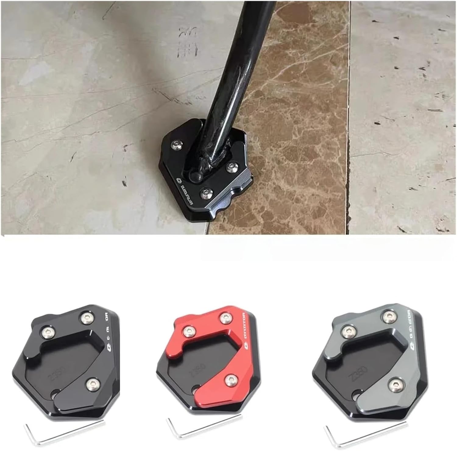 Motorcycle Kickstand Enlarge Plate For QJMOTOR SRV550 Accessories Motorcycle Kickstand Kickstand Foot Side Stand Extension Pad Enlarger Plate