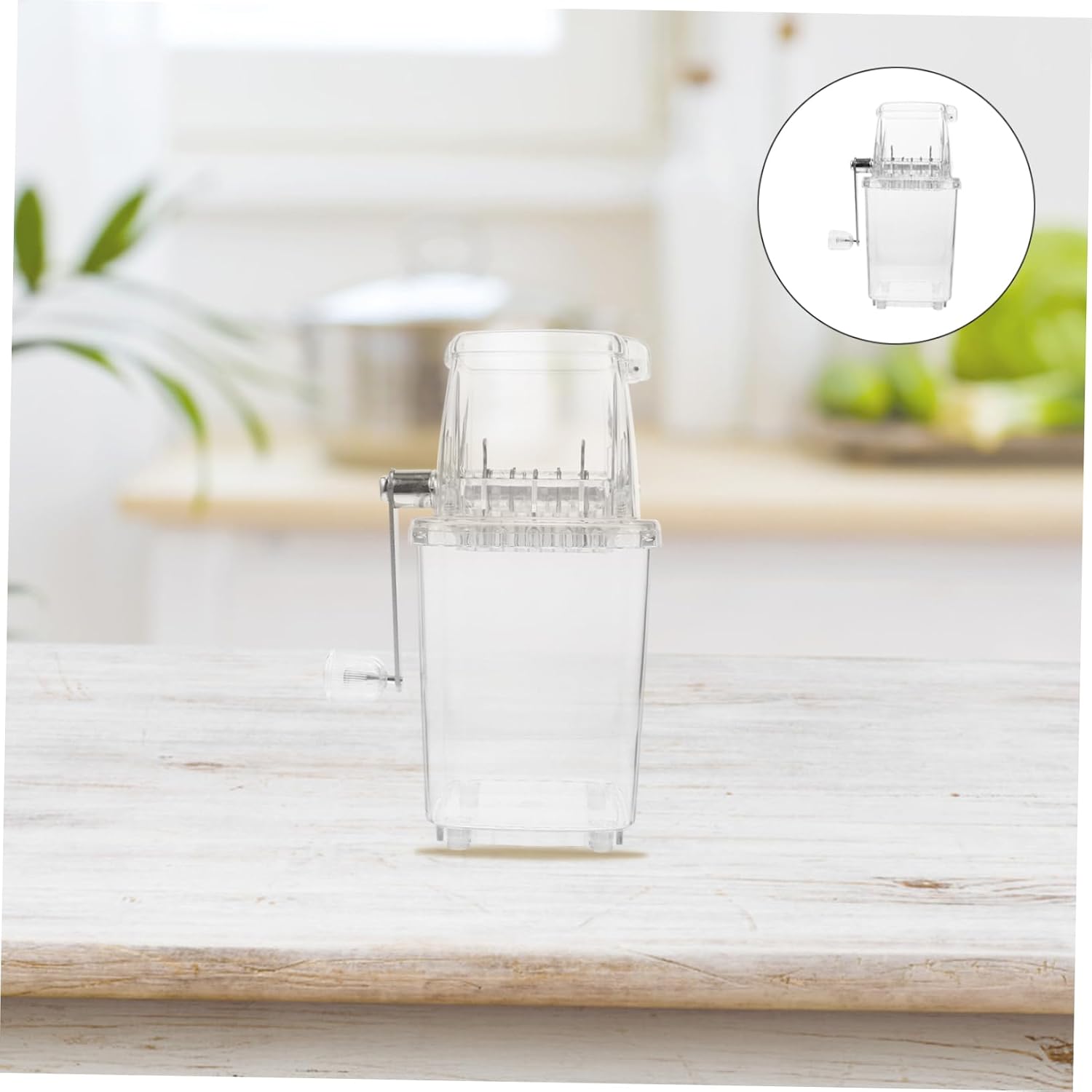 ARTIBETTER Portable Manual Ice Crusher Chopper Small Hand Crank Ice Shaver for Home and Kitchen Multi-Functional