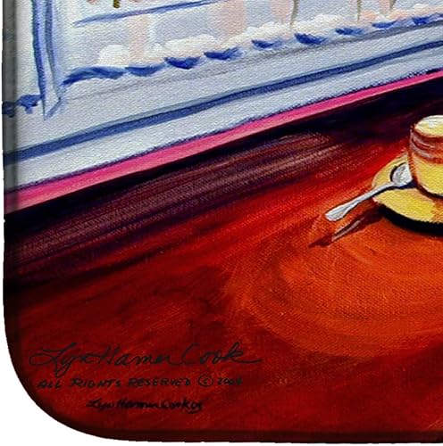 Miniatura 4 de Caroline's Treasures 7249DDM Bull Terrier - Tapete de secado de platos absorbente para encimera de cocina, tapete escurridor de platos para