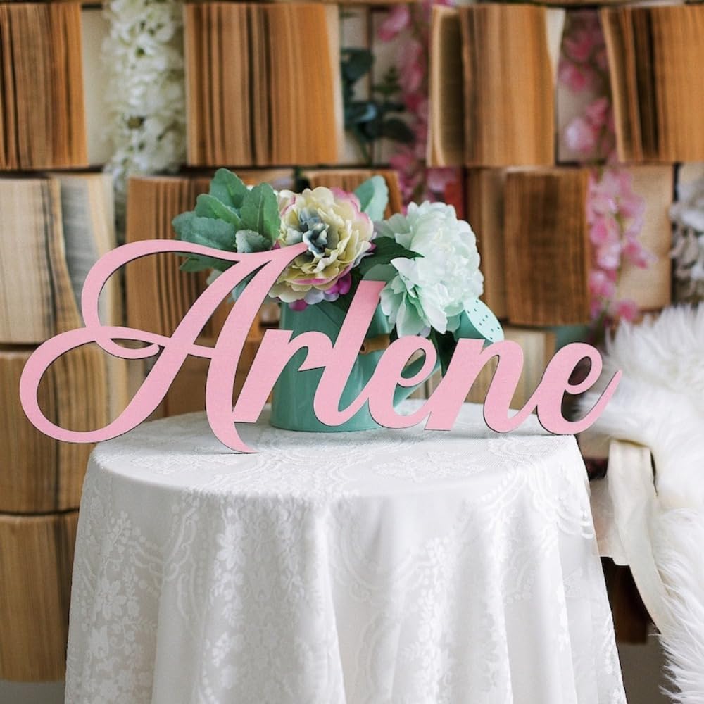 Custom Name Sign Personalized Wooden Name Sign for Nursery Wall Decor Wood Letters Baby Nursery Plaques Bedroom Wedding Home Decoration (25x40cm)