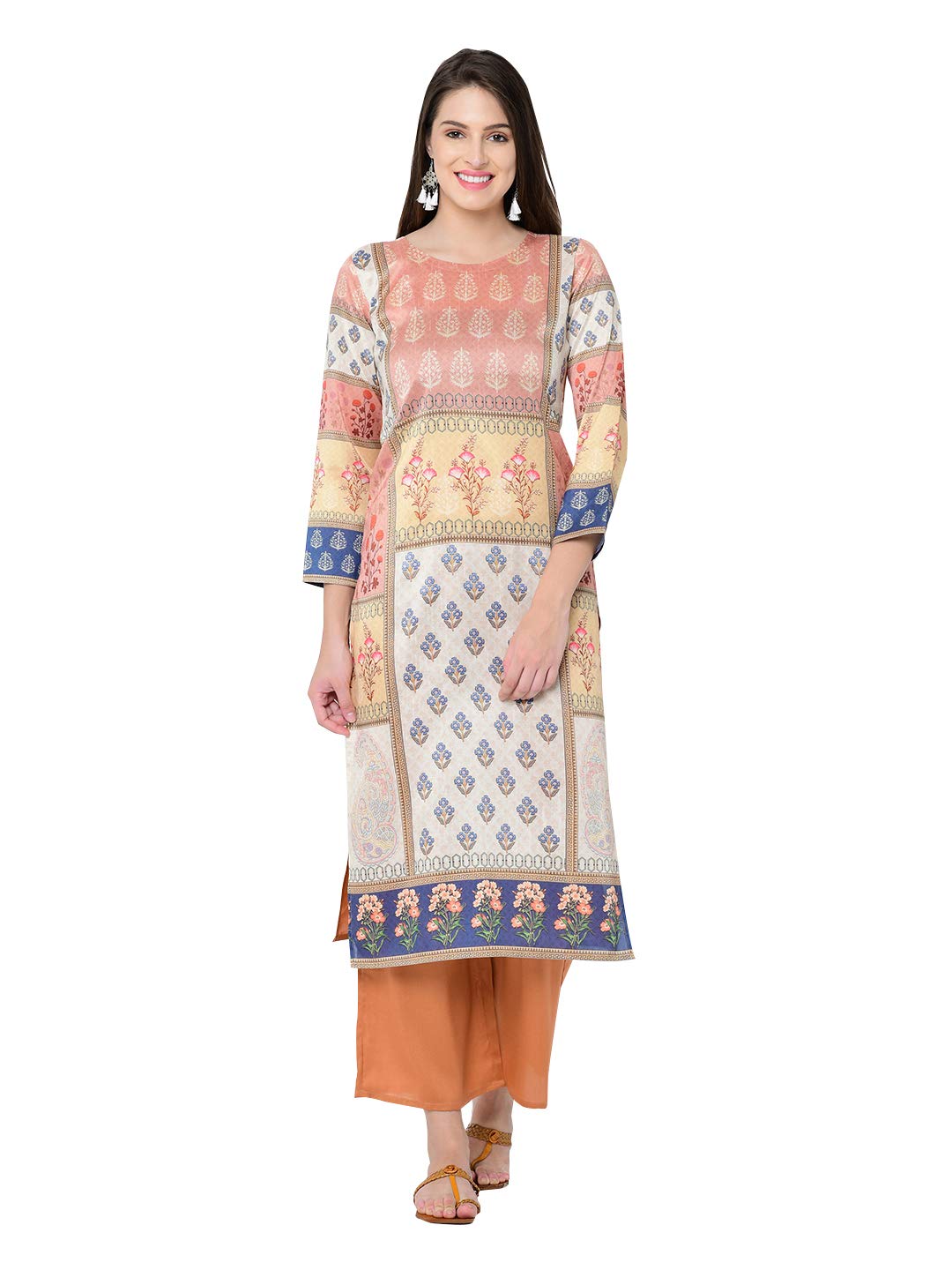 ZIYAAWomen's art silk straight Kurta
