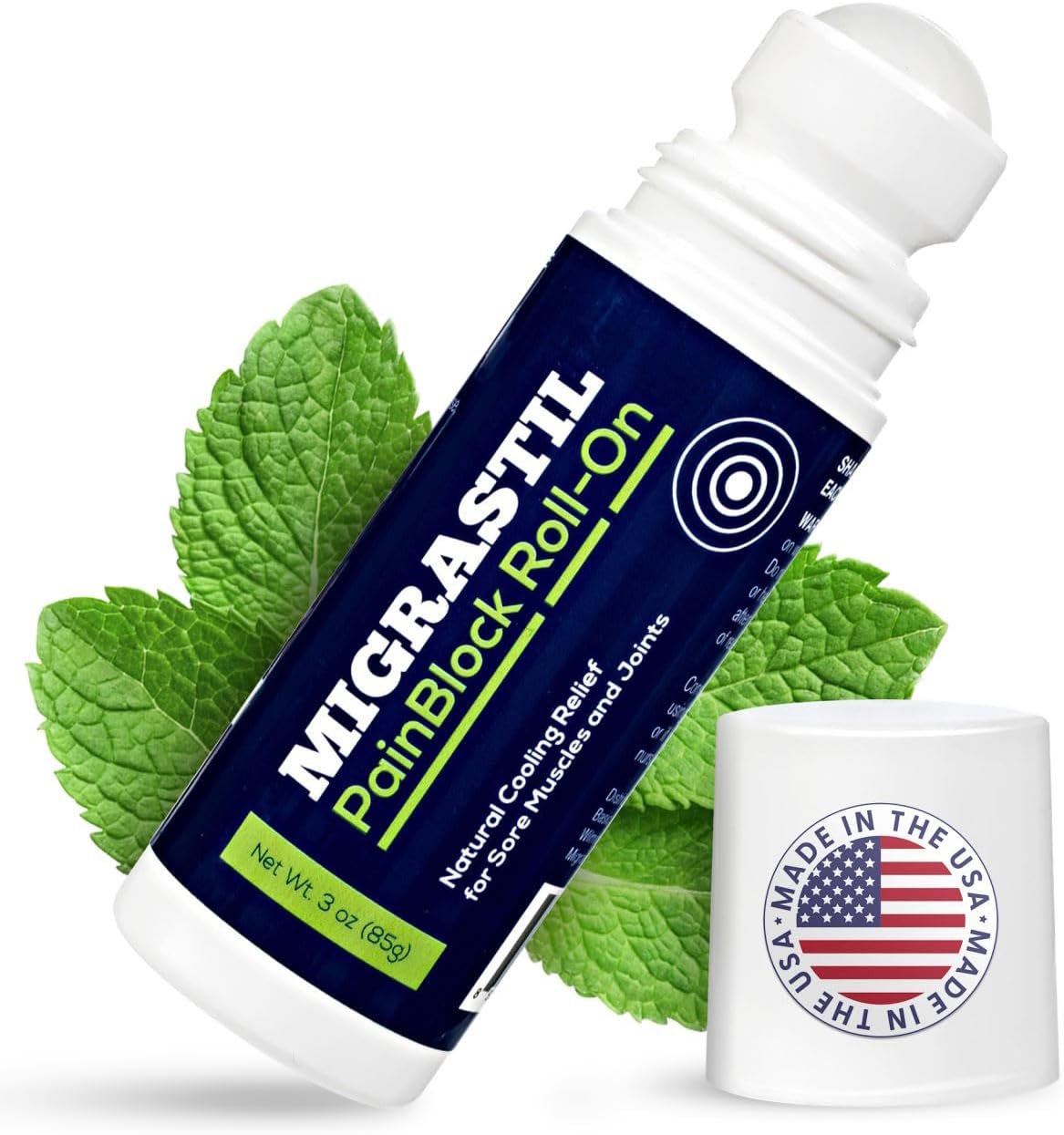 Basic Vigor Migrastil PainBlock Roll-On, 3oz