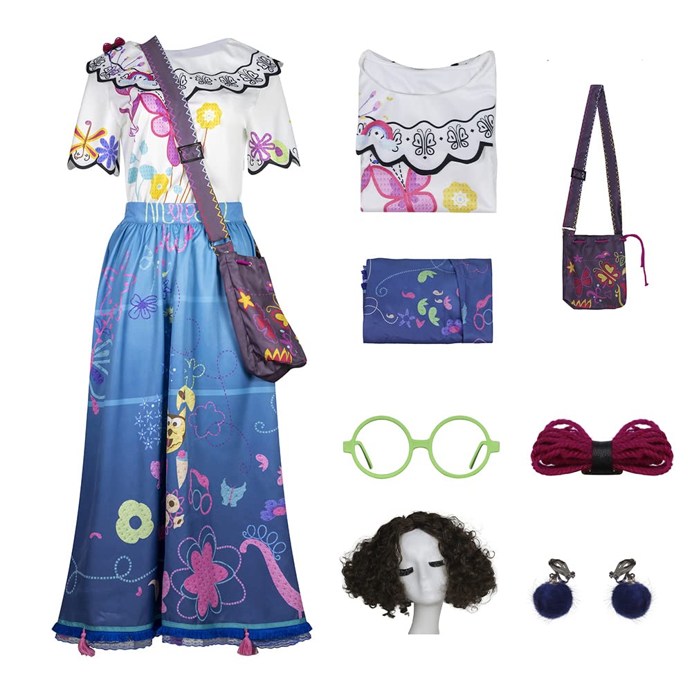 PAINEOMN Mirabel Dolores Pepa Luisa Kostüm Kleid für Frauen Erwachsene Madrigal Family Cosplay Outfit für Halloween