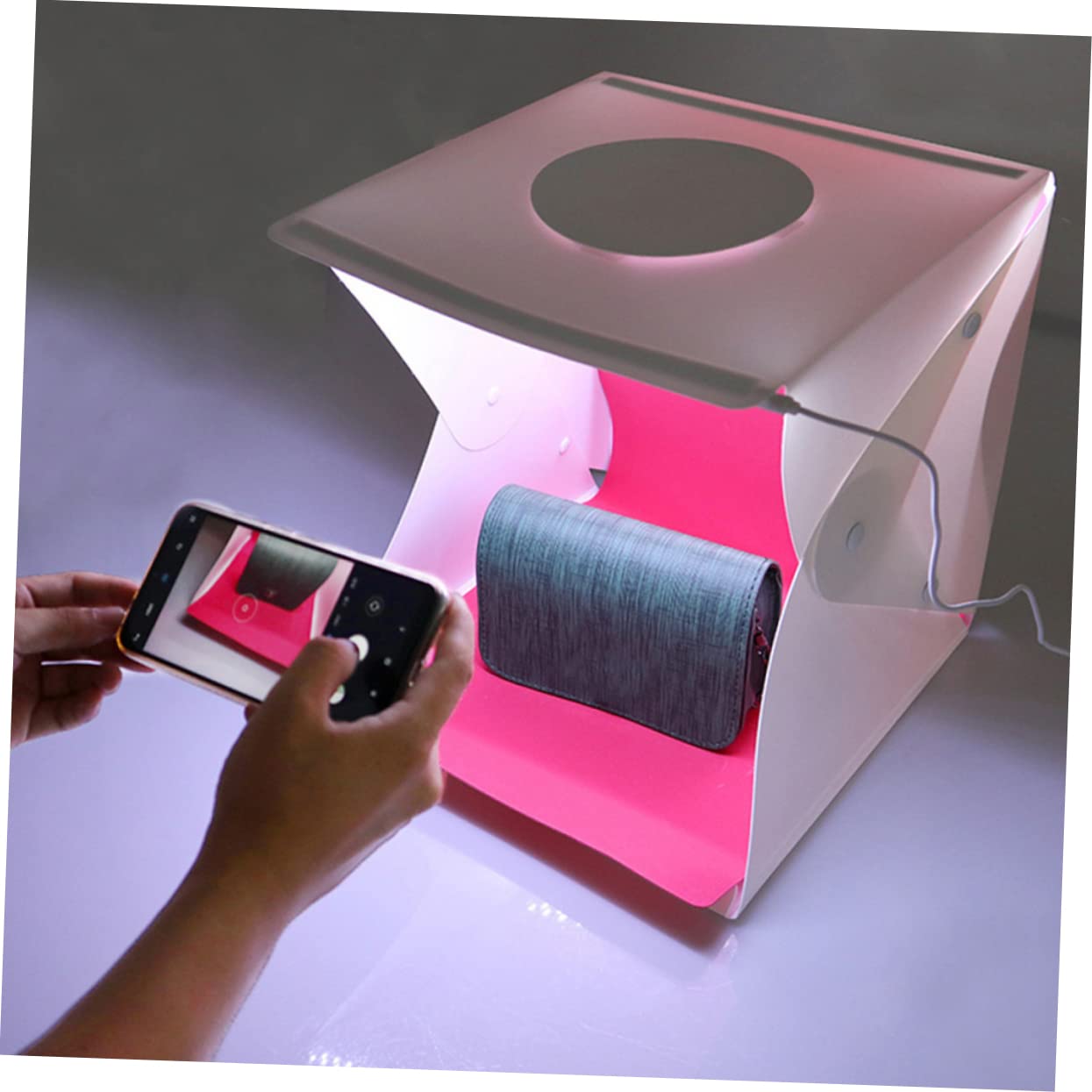 Hemobllo Boîte à Lumière Photo Portable pour Studio Boîte à Lumière pour Photographie Boite Photo Compacte