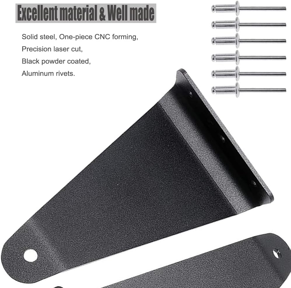 Front Upper Roof Windshield Pro-fit Cage 50-52 inch Curved Light Bar Mount Brackets Compatible with Polaris Ranger 570 900 1000 XP 900 EPS